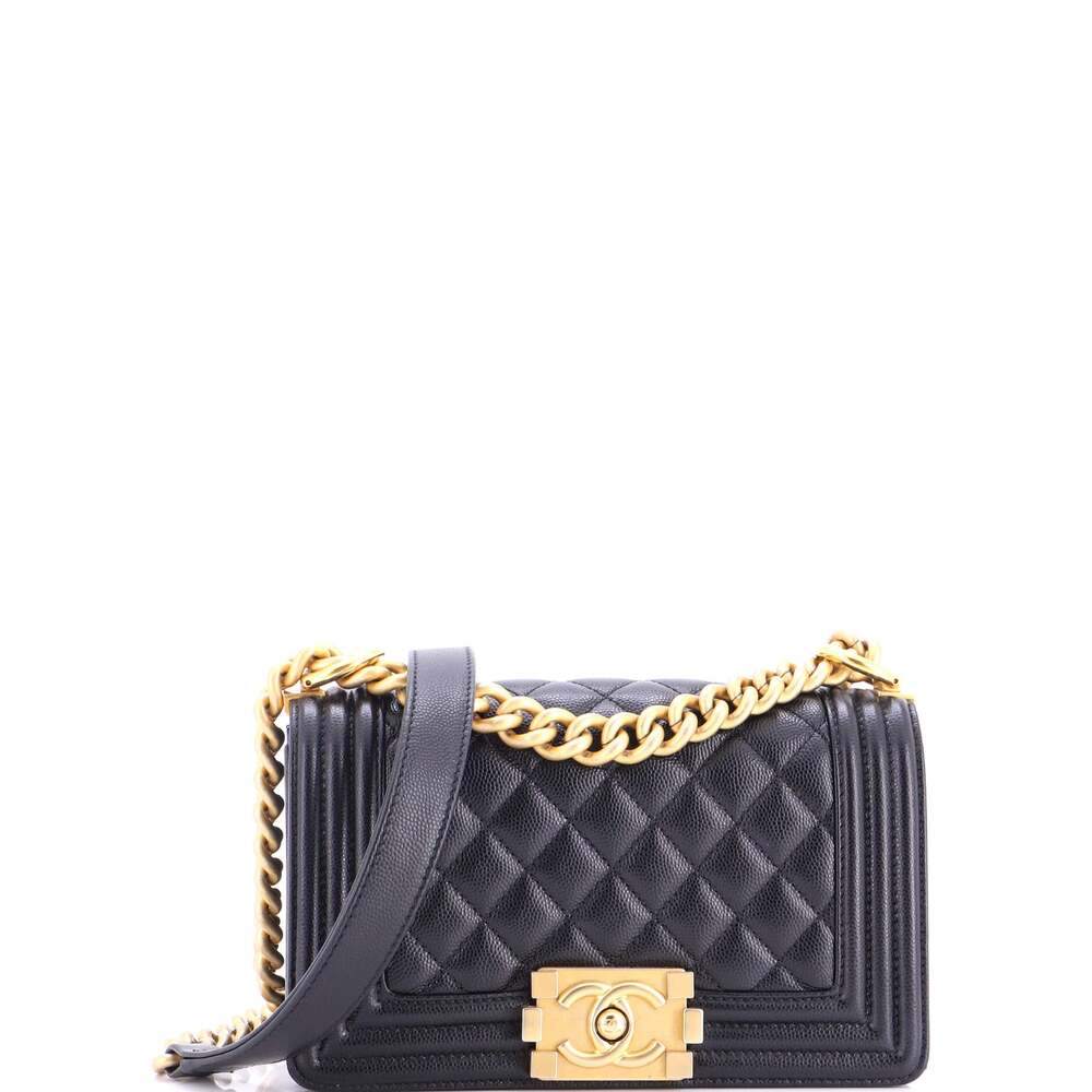Chanel Boy Flap Bag Quilted Caviar #292065C49B